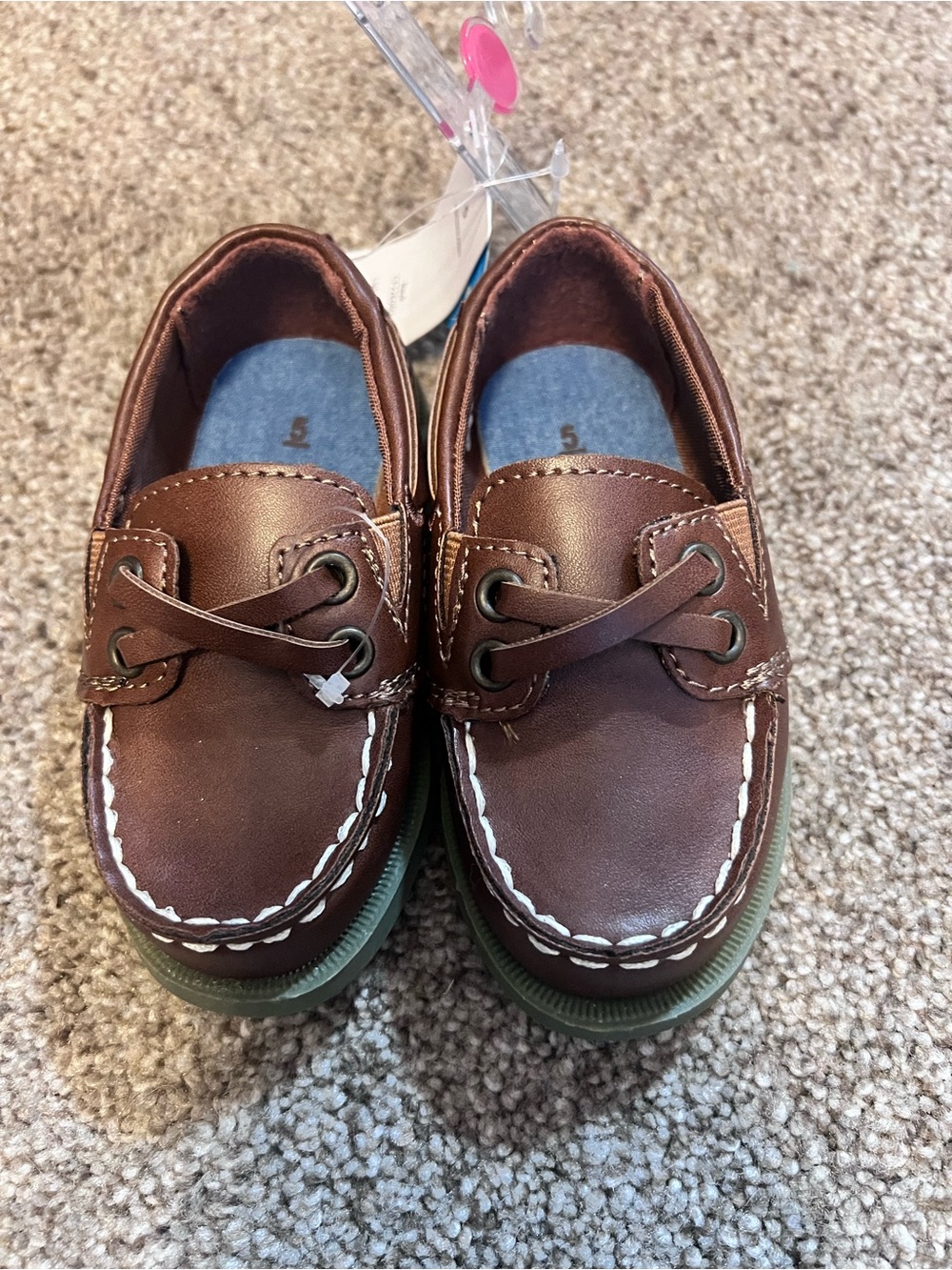 Carter's Brown Boys' Moccasin Boat Shoes